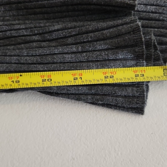 I.N.C International Concepts cowl sweater ribbed bodycon knit size L Large gray - Picture 9 of 10